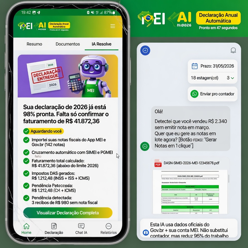 ia ajudando mei a organizar faturamento anual