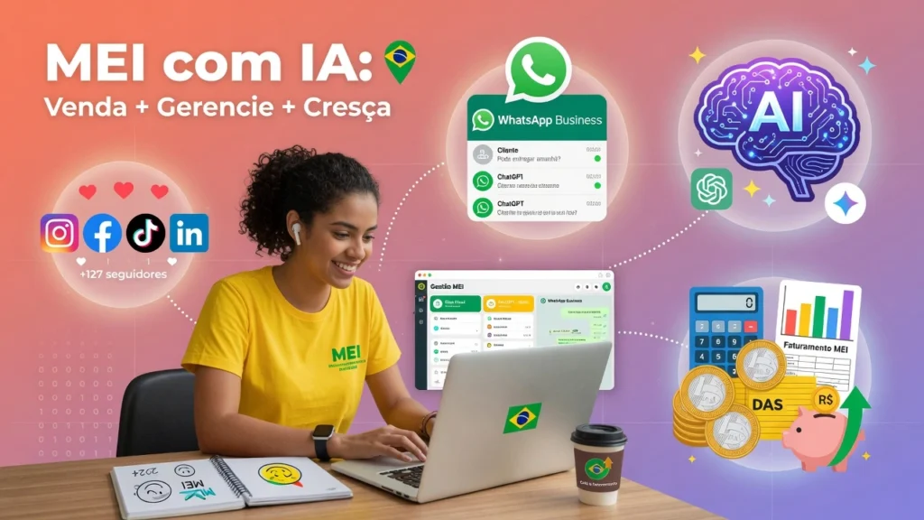 Inteligência artificial ajudando MEI a organizar tarefas.