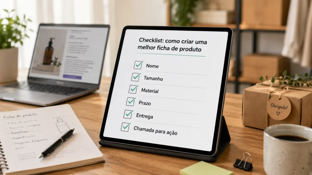 Checklist para criar descrição de produto mais completa.